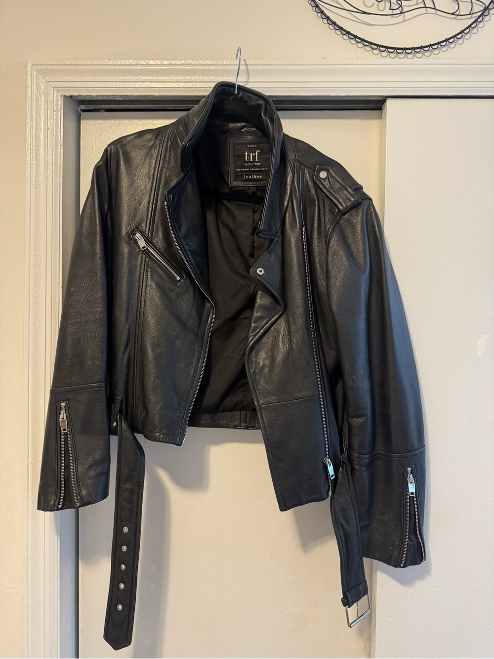 Zara trf collection Leather Jacket